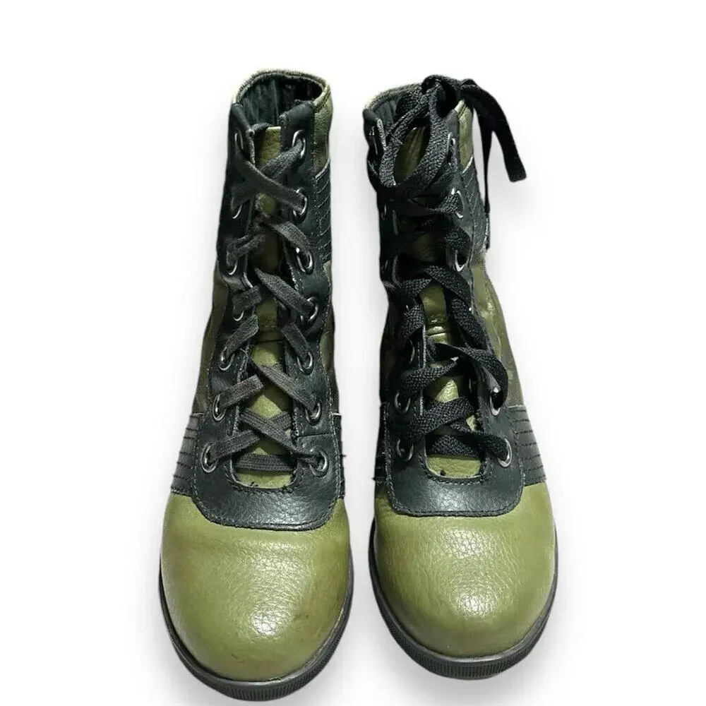 Sorel Lexie Wedge Bootie Women's Size 2 Green Round Toe Durable